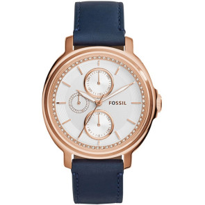 Watch strap Fossil ES3832 Leather Blue 18mm